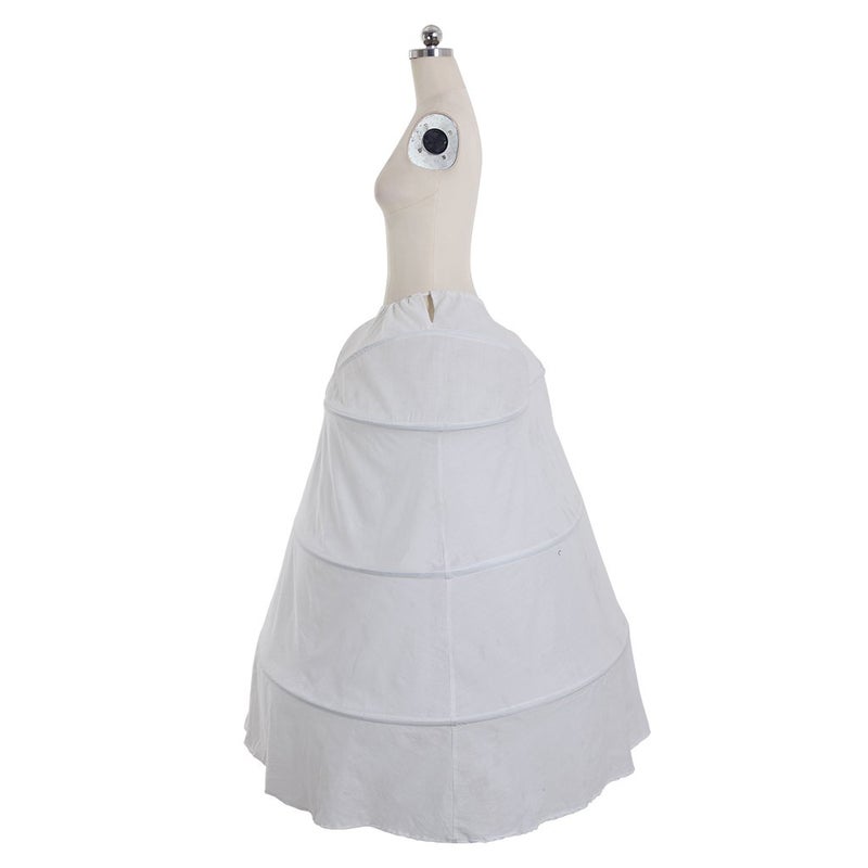 DUNHAO COS Women's White Crinoline Pannier Underskirt Victorian Dress (Long Pannier) - Image 4